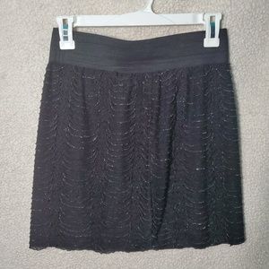 Maurice's silver detail black pencil skirt